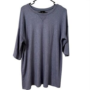 Torrid Women’s Size 0X Plus 3/4 Sleeve Blue Pull Over Sweater